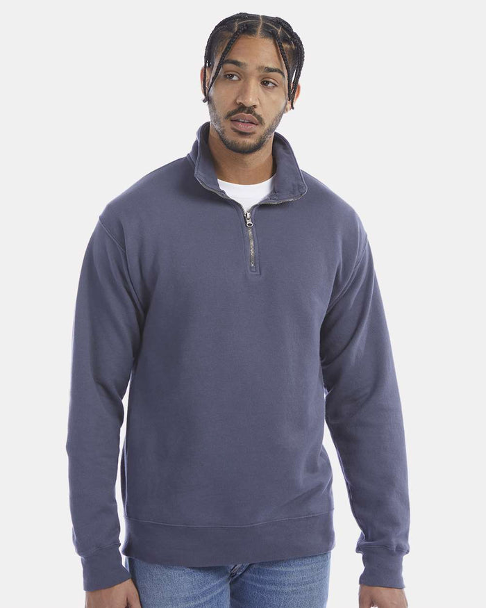 ComfortWash by Hanes GDH425 - Unisex Garment-Dyed Quarter-Zip Sweatshirt