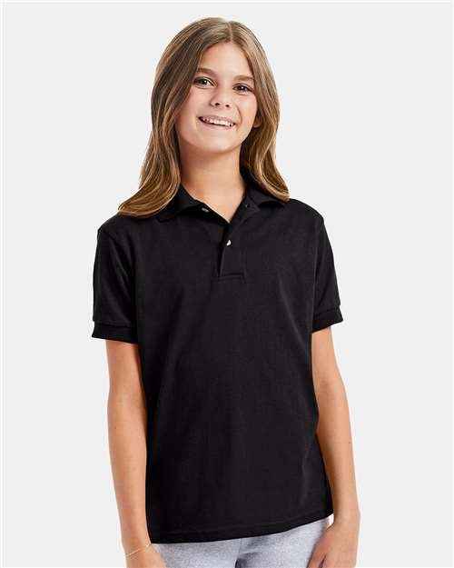 Hanes 054Y - Youth EcoSmart® Jersey Polo