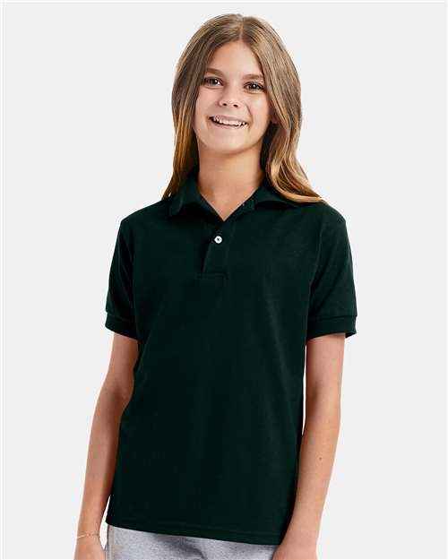 Hanes 054Y - Youth EcoSmart® Jersey Polo