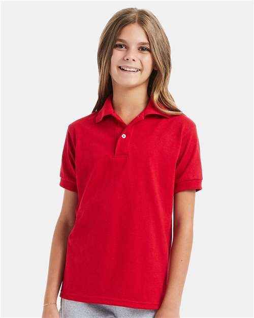Hanes 054Y - Youth EcoSmart® Jersey Polo