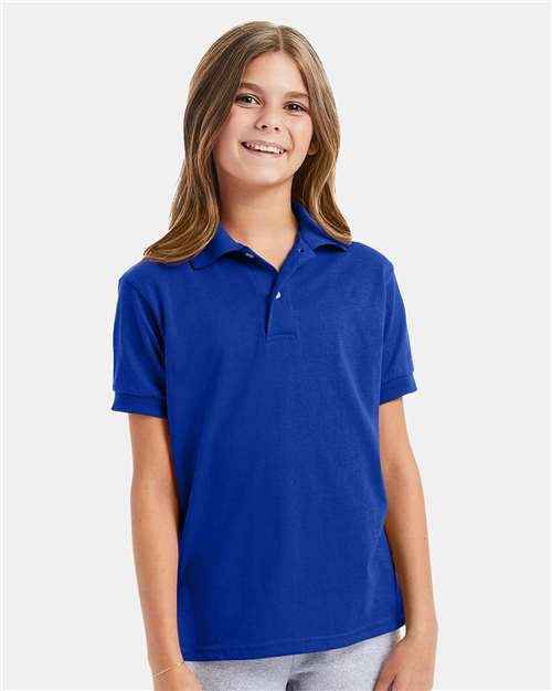 Hanes 054Y - Youth EcoSmart® Jersey Polo