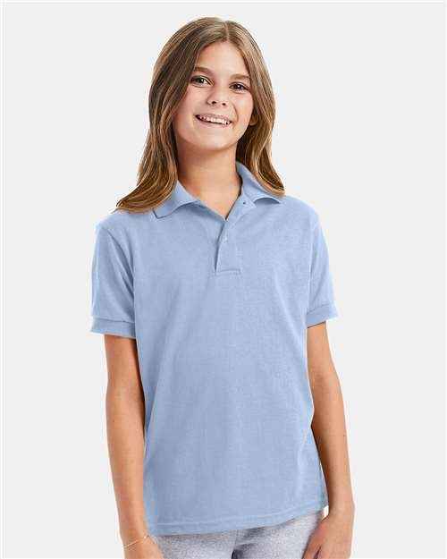 Hanes 054Y - Youth EcoSmart® Jersey Polo