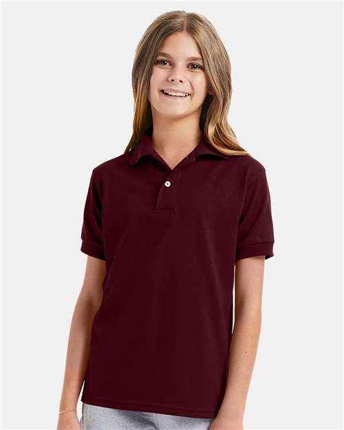 Hanes 054Y - Youth EcoSmart® Jersey Polo