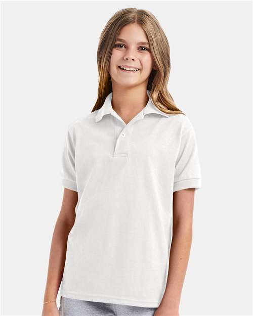 Hanes 054Y - Youth EcoSmart® Jersey Polo Hanes