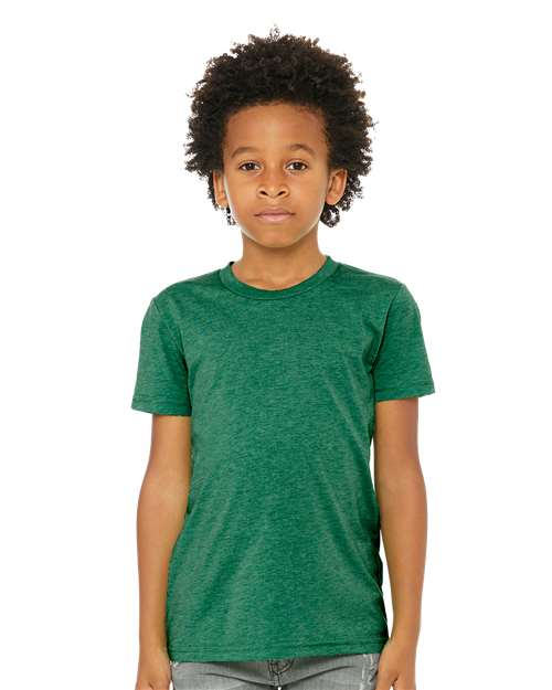 BELLA + CANVAS 3413Y - Youth Triblend Tee - Kelly Triblend