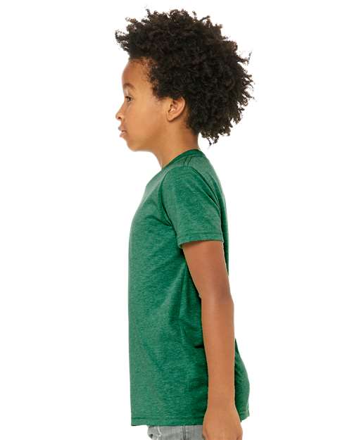 BELLA + CANVAS 3413Y - Youth Triblend Tee - Kelly Triblend
