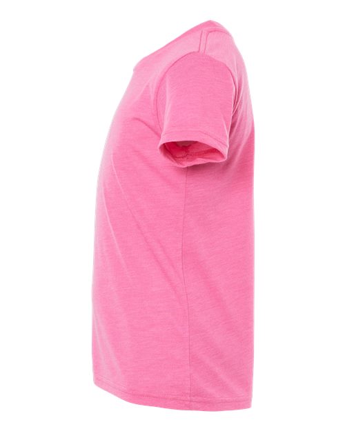 BELLA + CANVAS 3413Y - Youth Triblend Tee - Charity Pink Triblend