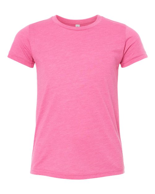 BELLA + CANVAS 3413Y - Youth Triblend Tee - Charity Pink Triblend