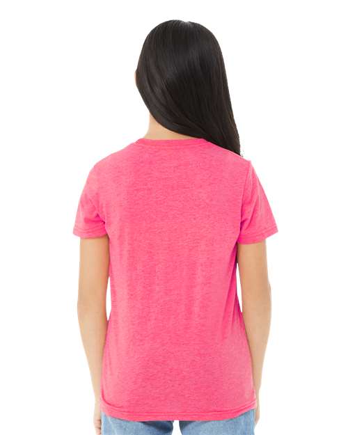 BELLA + CANVAS 3413Y - Youth Triblend Tee - Charity Pink Triblend