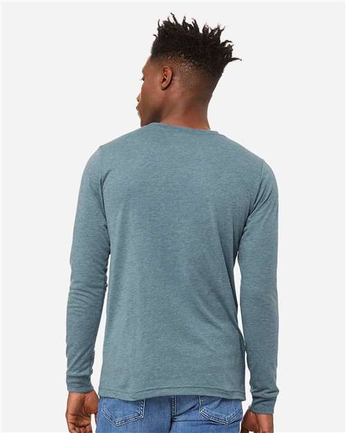 BELLA + CANVAS 3513 - Unisex Triblend Long Sleeve Tee - Denim Triblend