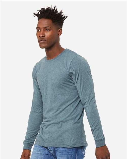 BELLA + CANVAS 3513 - Unisex Triblend Long Sleeve Tee - Denim Triblend