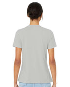 BELLA + CANVAS 6400CVC - Womens Relaxed Fit Heather CVC Tee - Heather Silver