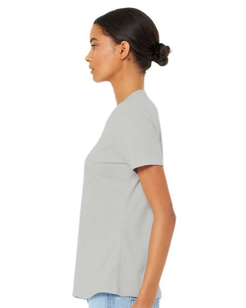 BELLA + CANVAS 6400CVC - Womens Relaxed Fit Heather CVC Tee - Heather Silver