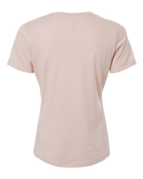 BELLA + CANVAS 6400CVC - Womens Relaxed Fit Heather CVC Tee - Heather Pink Gravel