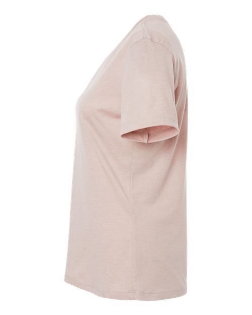 BELLA + CANVAS 6400CVC - Womens Relaxed Fit Heather CVC Tee - Heather Pink Gravel