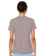 BELLA + CANVAS 6400CVC - Womens Relaxed Fit Heather CVC Tee - Heather Pink Gravel