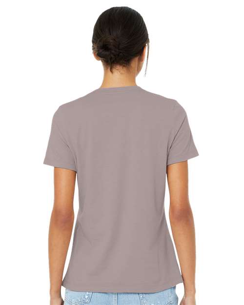 BELLA + CANVAS 6400CVC - Womens Relaxed Fit Heather CVC Tee - Heather Pink Gravel