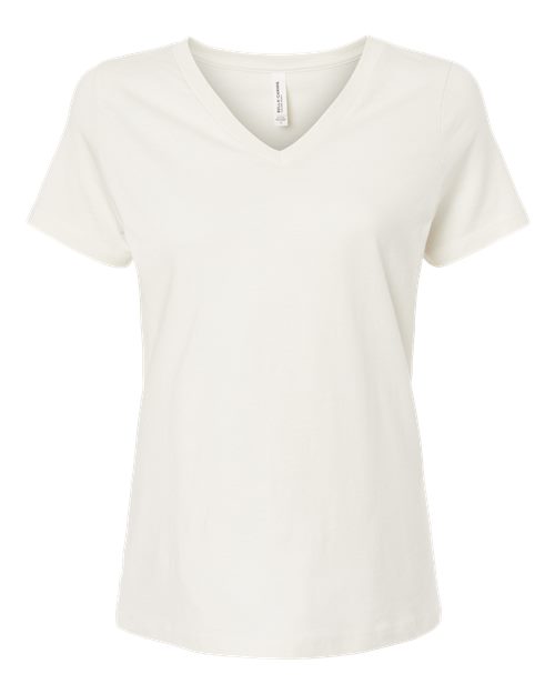 BELLA + CANVAS 6405 - Womens Relaxed Jersey V-Neck Tee - Vintage White