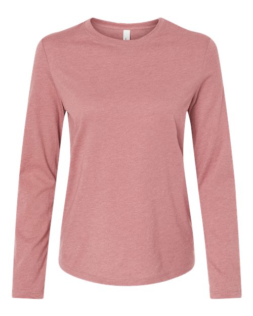 BELLA + CANVAS 6500 - Womens Jersey Long Sleeve Tee - Heather Mauve