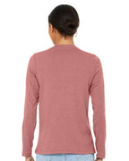 BELLA + CANVAS 6500 - Womens Jersey Long Sleeve Tee - Heather Mauve