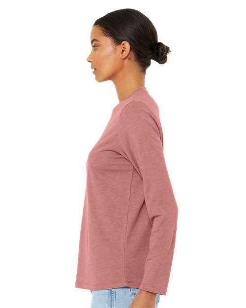 BELLA + CANVAS 6500 - Womens Jersey Long Sleeve Tee - Heather Mauve