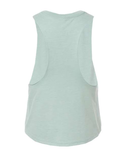 BELLA + CANVAS 6682 - Women's Racerback Crop Tank - Heather Dusty Blue