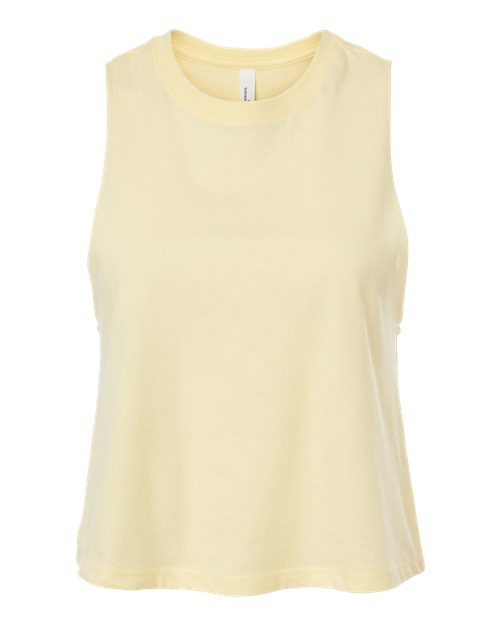 BELLA + CANVAS 6682 - Women's Racerback Crop Tank - Heather French Vanilla