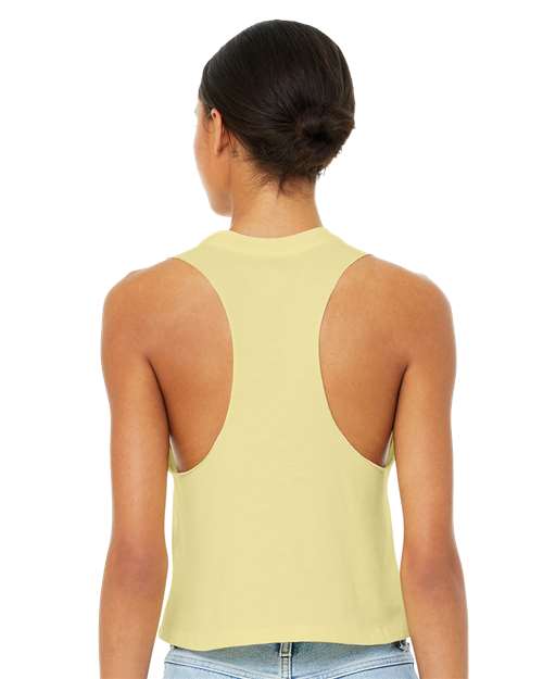 BELLA + CANVAS 6682 - Women's Racerback Crop Tank - Heather French Vanilla
