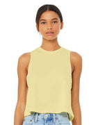 BELLA + CANVAS 6682 - Women's Racerback Crop Tank - Heather French Vanilla