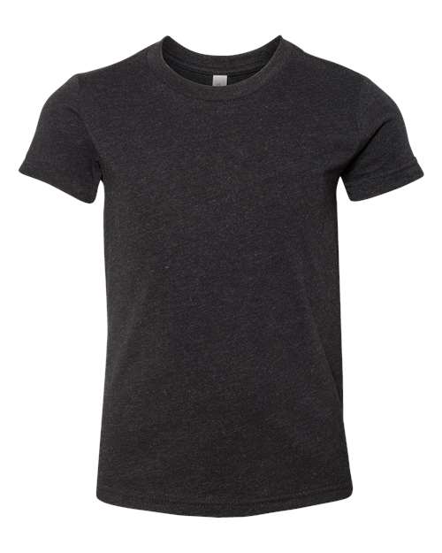 BELLA + CANVAS 3001YCVC - Youth CVC Jersey Tee - Black Heather