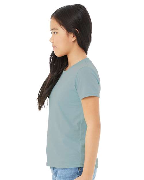 BELLA + CANVAS 3001YCVC - Youth CVC Jersey Tee - Heather Blue Lagoon
