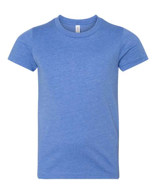BELLA + CANVAS 3001YCVC - Youth CVC Jersey Tee - Heather Columbia Blue