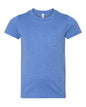 BELLA + CANVAS 3001YCVC - Youth CVC Jersey Tee - Heather Columbia Blue