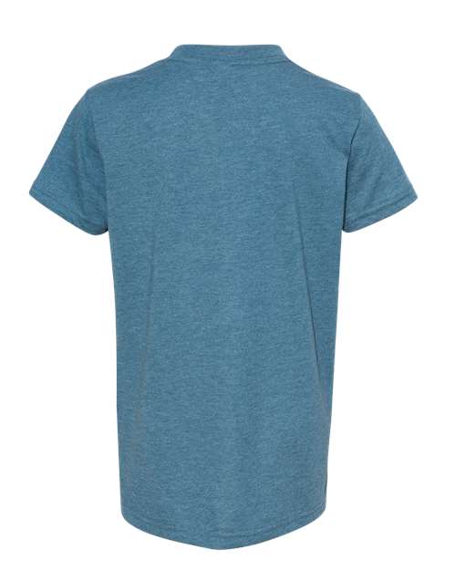 BELLA + CANVAS 3001YCVC - Youth CVC Jersey Tee - Heather Deep Teal