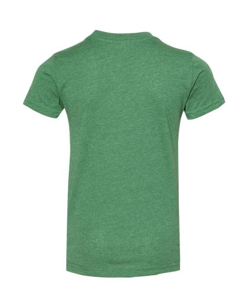 BELLA + CANVAS 3001YCVC - Youth CVC Jersey Tee - Heather Grass Green