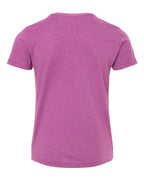 BELLA + CANVAS 3001YCVC - Youth CVC Jersey Tee - Heather Magenta