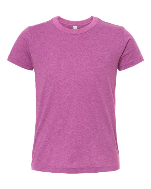 BELLA + CANVAS 3001YCVC - Youth CVC Jersey Tee - Heather Magenta