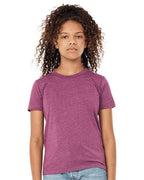 BELLA + CANVAS 3001YCVC - Youth CVC Jersey Tee - Heather Magenta