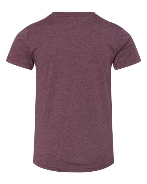 BELLA + CANVAS 3001YCVC - Youth CVC Jersey Tee - Heather Maroon
