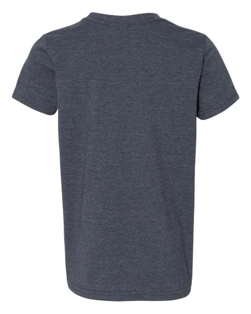 BELLA + CANVAS 3001YCVC - Youth CVC Jersey Tee - Heather Navy