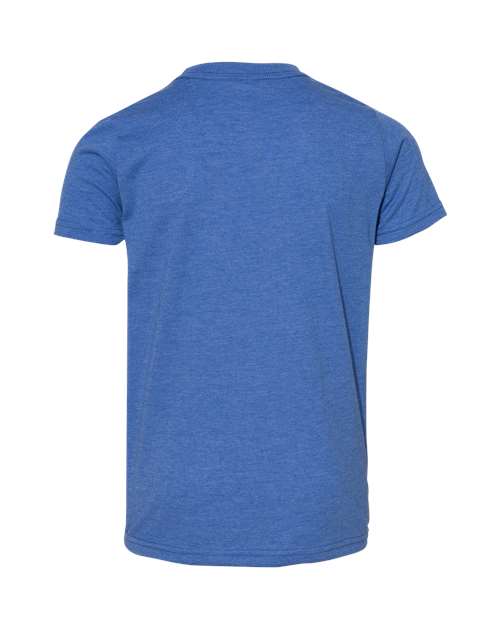 BELLA + CANVAS 3001YCVC - Youth CVC Jersey Tee - Heather True Royal
