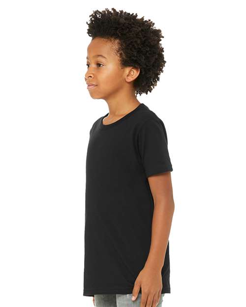 BELLA + CANVAS 3001YCVC - Youth CVC Jersey Tee - Solid Black Blend
