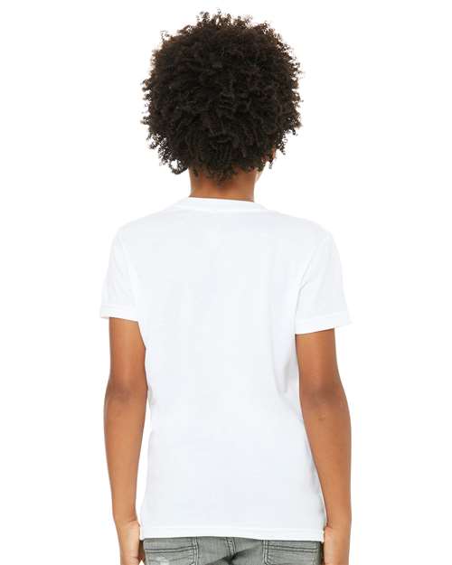 BELLA + CANVAS 3001YCVC - Youth CVC Jersey Tee - Solid White Blend