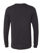 BELLA + CANVAS 3501CVC - Heather CVC Long Sleeve Tee - Black Heather