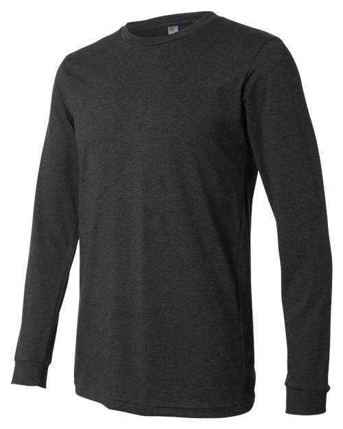 BELLA + CANVAS 3501CVC - Heather CVC Long Sleeve Tee - Dark Grey Heather