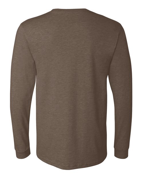 BELLA + CANVAS 3501CVC - Heather CVC Long Sleeve Tee - Heather Brown