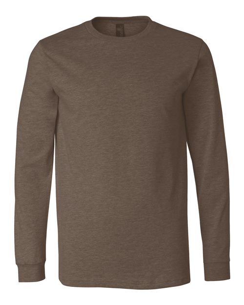 BELLA + CANVAS 3501CVC - Heather CVC Long Sleeve Tee - Heather Brown