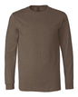 BELLA + CANVAS 3501CVC - Heather CVC Long Sleeve Tee - Heather Brown