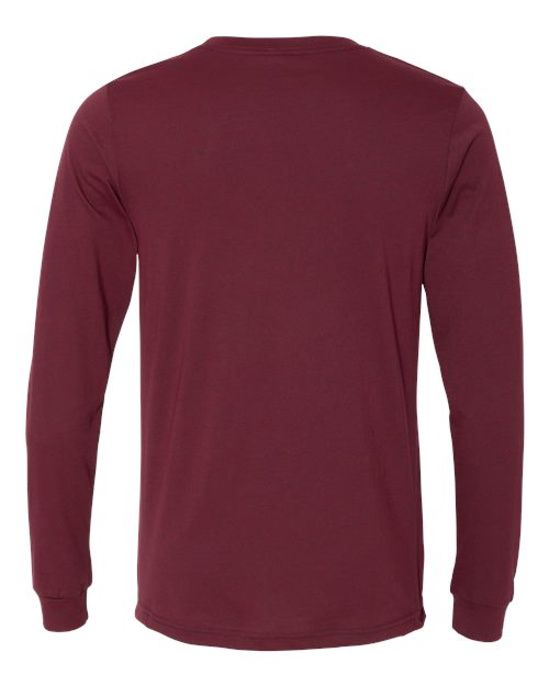 BELLA + CANVAS 3501CVC - Heather CVC Long Sleeve Tee - Heather Cardinal