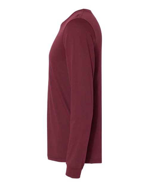 BELLA + CANVAS 3501CVC - Heather CVC Long Sleeve Tee - Heather Cardinal